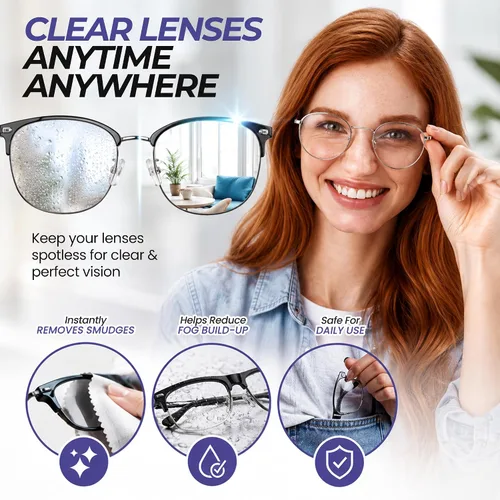 Miniatura 4 de Paño de limpieza de microfibra antivaho para lentes – Fog Stopper Cloth para gafas y pantallas – Reutilizable hasta 600 usos – Limpiador de lentes
