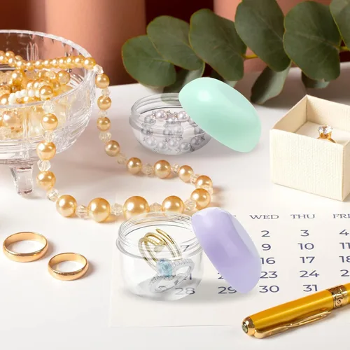 Miniatura 5 de Mini tarros de viaje a prueba de fugas, recipientes de viaje para cremas con tapas y etiquetas, botellas de viaje, bálsamo labial, cosméticos