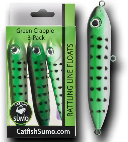 Miniatura 2 de Catfish Rattling Line Float Lure for Catfishing, Demon Dragon Style Peg for Santee Rig Fishing, 4 inch (3-Pack)