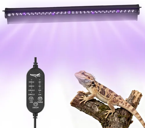Miniatura 8 de Luz UVB para reptiles, 10W HO LED UVB lámpara de reptil UVA UVB lámpara bombilla terrario luz con temporizador y 5 brillo ajustable para dragón