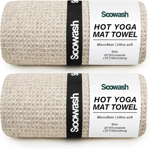 Miniatura 14 de Toalla de yoga caliente, toallas de microfibra antideslizante para yoga caliente, absorbente de microfibra, sudor, cubierta antideslizante, bikram