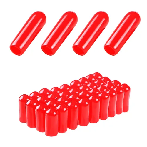 Miniatura 11 de Cubierta de tapa de extremo redondo de goma 0.08 pulgadas (0.079 in), protectores de rosca de tornillo de PVC flexible de tubería de tubería