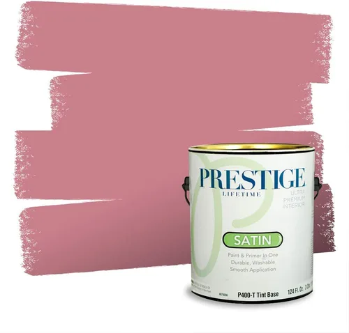Miniatura 606 de Prestige Paints Pintura exterior e imprimación en uno, 1 galón, plano, coincidencia comparable de Valspar* Amber Rose*