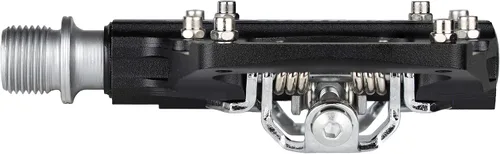Miniatura 4 de Venzo Pedales sellados sin clip para bicicleta de montaña Shimano SPD - Doble plataforma multiusos - Ideal para turismo, carretera, senderismo