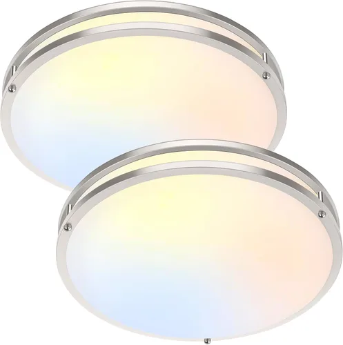 Miniatura 10 de Lámpara de techo empotrada negra, 30 W, 4000 lm, 5CCT, regulable, accesorio de lámpara de techo LED, 2700 K/3000 K/4000 K/5000 K/6500 K, ajustable