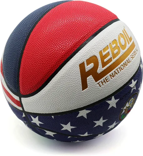 Miniatura 9 de Premium Rubber/Leather Basketball - Kids & Youth, Size 3/4/5/6/7 Camuflaje/gris degradado