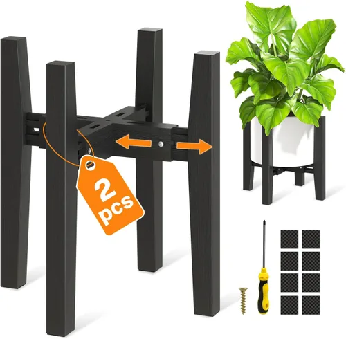 Miniatura 10 de LASZOLA Soporte de Plantas de Bambú Ajustable para Macetas Individuales Grandes de Interior, Soporte de Helechos de Suelo Resistente que se Ajusta a