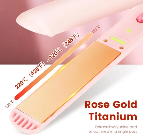 Miniatura 3 de Bo'laiya Plancha y rizador de pelo 2 en 1, con tecnología ultra suave con revestimiento de cerámica, calentamiento ultrarrápido, memoria TEM
