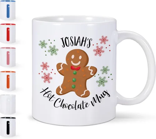Regalo de Navidad para niños, tazas de café de Navidad con nombre personalizado, taza de chocolate caliente para niños, taza de cacao de chocolate