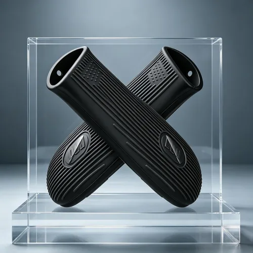 Miniatura 2 de Cbiumpro Paquete de 2 cubiertas de mango de hierro fundido, funda de silicona resistente al calor para sartén de hierro fundido en caliente