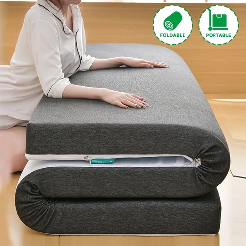 Miniatura 6 de Cubrecolchón de espuma viscoelástica de gel, protector de colchón refrescante, cubrecolchón de cama con infusión de gel con funda extraíble lavable