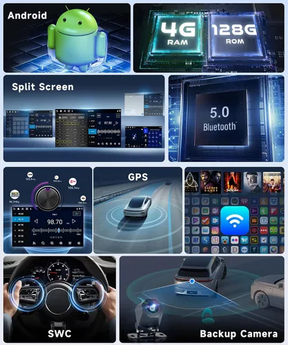 Miniatura 3 de 4 Core 4G+128G Radio estéreo de coche para Ford F150 2009 2010 2011 2012, 9 "1280P Incell pantalla táctil F150 Radio con DSP inalámbrico Carplay