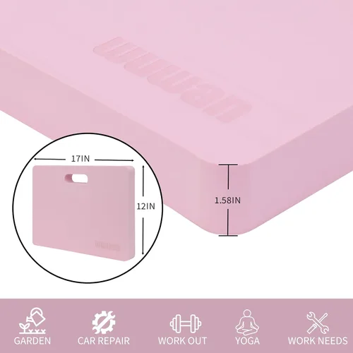 Miniatura 5 de Estera de yoga para rodillas, 3.8 cm de espesor, para push-ups de rodillas, soporte para plancha y rodillas/codos de yoga, proporciona amortiguación