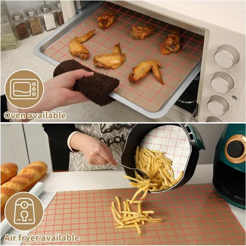 Miniatura 5 de Rollo de silicona para hornear de 16 pulgadas x 5 pies, corte libre, tapete antideslizante para repostería, forro antiadherente reutilizable