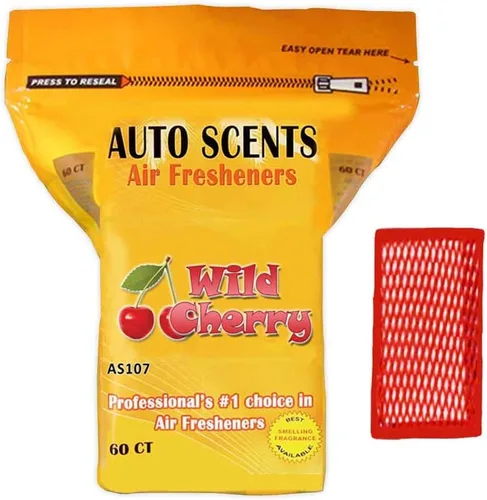 Almohadillas ambientadoras profesionales de aroma a cereza silvestre – Eliminadores de olores resistentes para automóviles, hogares, casas rodantes