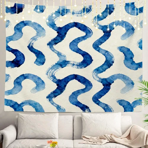 Miniatura 21 de Shrahala Tapiz de pared con paisaje de lago de otoño, bosque amarillo, para colgar en la pared, tapiz grande, decoración de fibra de poliéster