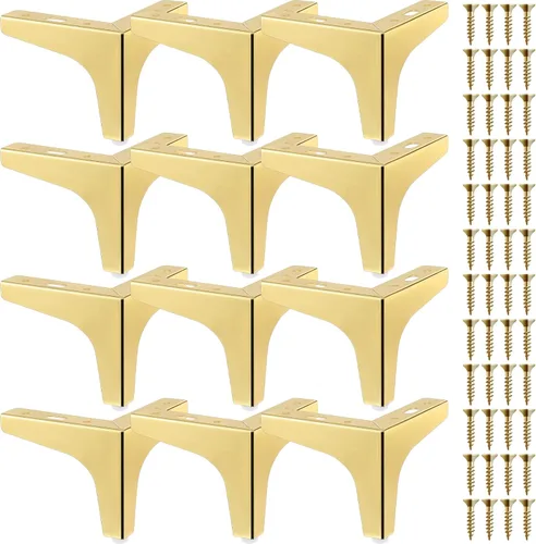 Miniatura 9 de Chumia 12 patas negras para muebles de 4 pulgadas, patas de repuesto de metal para muebles, patas de mesa para gabinete, sofá, aparador, sillas