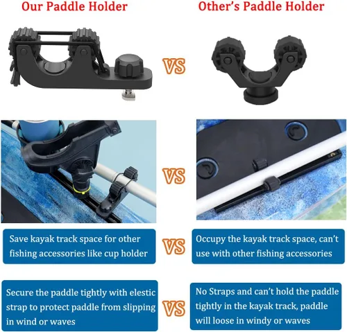 Miniatura 5 de Soporte para pala de kayak Huntury, ahorre espacio en la pista del kayak, red de pesca, soporte para cañas de pescar para pesca, accesorios