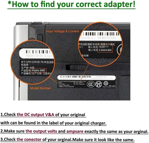 Miniatura 5 de Cargador adaptador de CA para Acer Aspire E5-521 E5-511P-P60L E5-511P-P7VB; E5-521-215D E5-521-219J E5-521-23KH; E5-521-25P9 E5-521-263A E5-521-263A