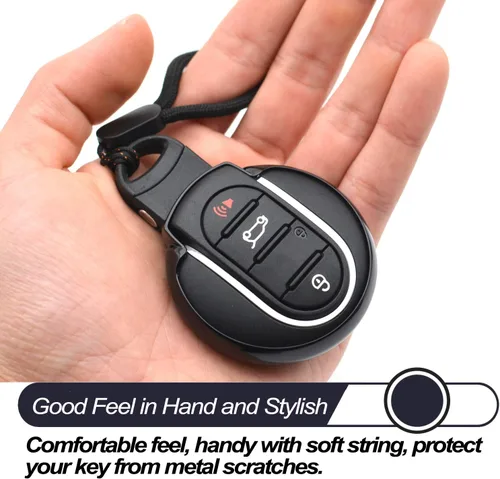Miniatura 4 de MECHCOS Compatible con Mini Cooper Clubman Countryman F54 F55 F56 F57 F60, Funda de llave con 3 4 botones, Protector de llave con control remoto