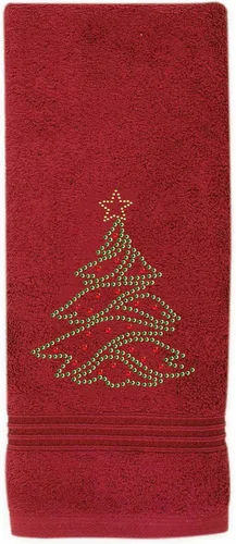 Miniatura 10 de Sparkles Home Toalla de mano para árbol de Navidad, duradera, diamantes de imitación brillantes en tela de toalla de algodón, para decoración Negro
