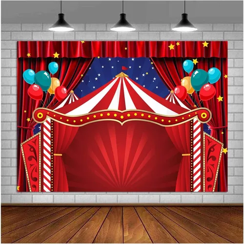 Miniatura 3 de Cortina roja de vinilo de 8 x 6 pies, telón de fondo de fotografía de estrellas para recién nacidos, suministros de baby shower, gran parte superior