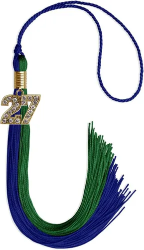 Miniatura 81 de Endea Graduation Borla de doble color con dije dorado (negro/oro brillante, 2022)