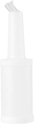 Miniatura 4 de Restaurantware Botella de plástico de almacenamiento de 2 cuartos de galón, con boquilla roja y tapa, botella de almacenamiento de barra, 4 3/4 Rojo