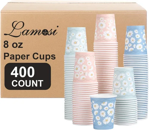 Miniatura 9 de Lamosi Paquete de 300 tazas de baño de 3 onzas, vasos de papel de 3 onzas, taza de enjuague bucal, mini taza de papel para fiestas, pícnics