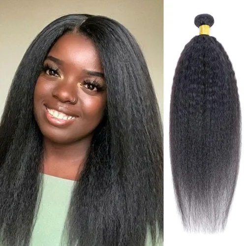 Miniatura 35 de Paquetes de cabello afro rizado y kinky, extensiones de cabello humano de 8 pulgadas, tejido rizado sin procesar, doble entretejido, virgen