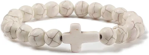 Miniatura 2 de Pulseras de turquesa para mujer, pulsera de gema de energía equilibrada, pulsera unisex, pulsera de yoga azul, pulsera de chakras para mujer, regalo