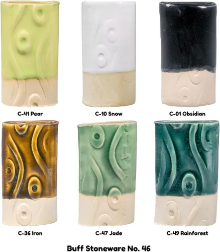 Miniatura 6 de AMACO Celadon High Fire - Esmalte transparente brillante de 12 pintas, 12 colores surtidos, 100% cono mezclable 5-6 (C) esmaltes de cerámica líquida