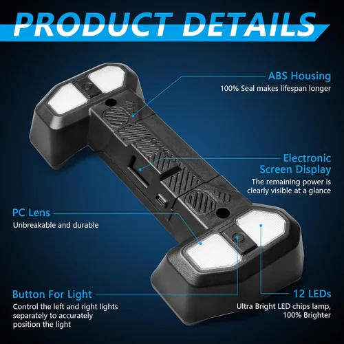 Miniatura 2 de sukemichi Luz Interior de Mapa Compatible con 2012-2018 Jeep Wrangler JK JKU, Luces de Lectura para Accesorios Jeep JK 2 Puertas 4 Puertas