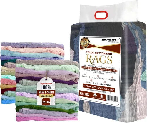 Miniatura 21 de Trapos de limpieza de punto de color premium – Compra trapos a granel para talleres, mecánicos, pintores y uso doméstico, trapos de algodón