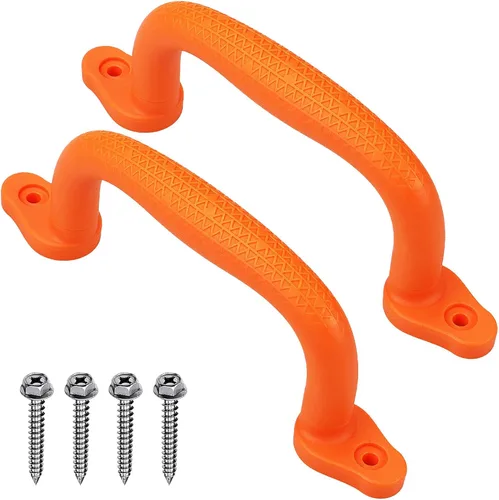 Miniatura 10 de Dolibest Juego de 8 asas de seguridad para parque infantil, juego de columpios de mano de seguridad para niños, marco de escalada, casa