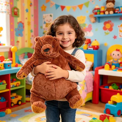 Miniatura 5 de Djungelskog Oso de peluche 60 cm - Oso suave y gigante - Peluche abrazable y tierno - Regalo ideal para niño, niña y novia - ¡Super suave y tierno!