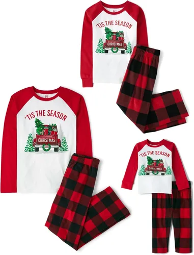 Miniatura 57 de The Children's Place - Pijama familiar de una pieza a juego para niños y bebés, pijamas de esqueleto de Halloween, forro polar