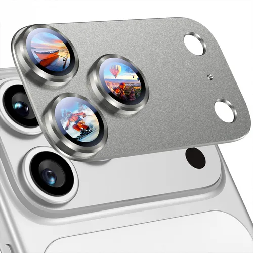 Miniatura 62 de Uyiton Compatible con iPhone 17 Pro Protector de Lente de Cámara - [No Fácil de Romper][Fuerte Adsorción][Compatible con Fundas] Cubierta de Titanio