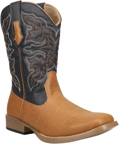 Miniatura 2 de ROPER Mens Classic Square Toe Casual Botas Mid Calf - Marrón