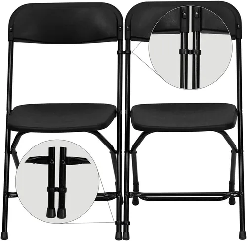 Miniatura 2 de TentandTable Clips para sillas plegables Negro Paquete de 2 Compatible con la mayoría de sillas plegables de plástico estándar Empareja