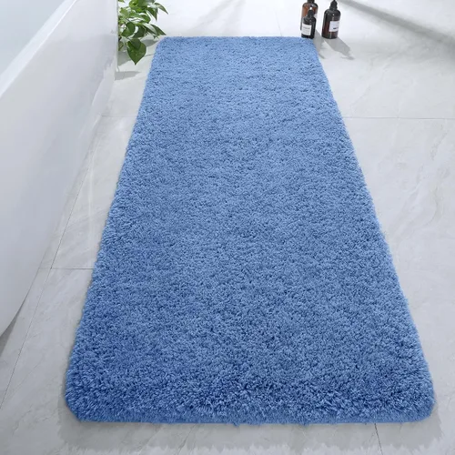Miniatura 57 de AROGAN Tapete Largo de Baño de Lujo, 24 x 17 Pulgadas, Grueso, Suave y Absorbente, Antideslizante, Respaldo de Goma, Alfombras de Secado Rápido