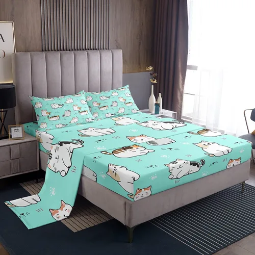 Miniatura 44 de Erosebridal Groovy Flower Sábanas de Cama Fiesta de los 70s Juegos de Sábanas Tamaño Individual Sábanas Florales Arcoíris Juegos de Sábanas y Fundas