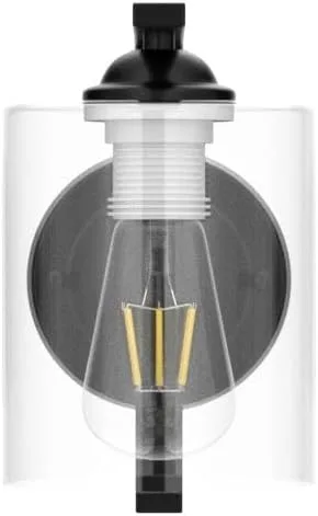 Miniatura 4 de CANMEIJIA Aplique de pared 1 luz, moderno accesorio de iluminación de pared, luces de tocador de baño con lámpara de pared negra mate para Negro