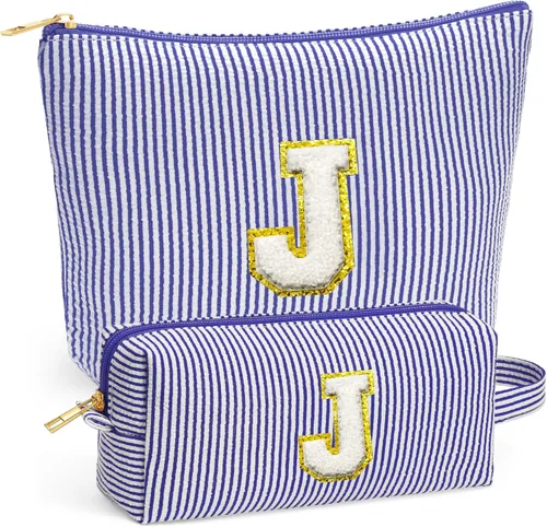 Miniatura 24 de Set de Bolsos de Maquillaje de Viaje - Bolso Inicial de Aseo de Viaje, Bolso de Cosméticos Portátil Bolso de Maquillaje de Viaje con Artículos Azul