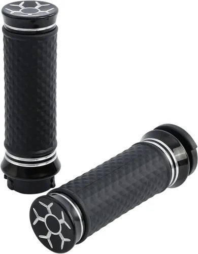 Miniatura 4 de TCT-MOTORPARTS Agarraderas eléctricas de 1 pulgada para manillar Harley Touring Estilo #F negro