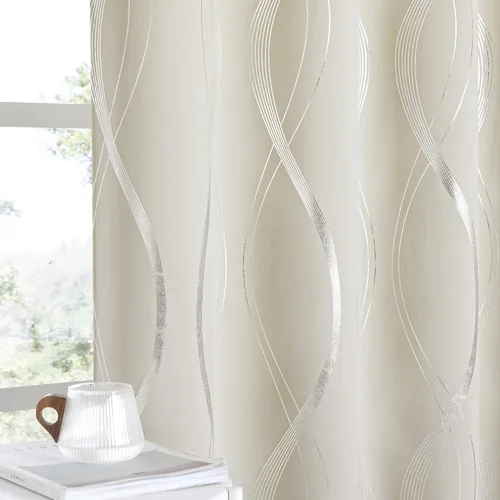 Miniatura 52 de NICETOWN Paneles de Cortinas Opacas para Dormitorio - Tratamiento de Ventanas con Aislamiento Térmico, Ojales Sólidos, Cortinas Opacas con Diseño