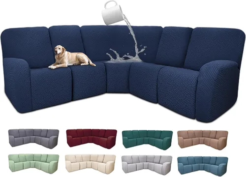 Miniatura 30 de Fundas de sofá reclinable seccional 100% impermeables para sofá reclinable en forma de L, funda de sofá modular de esquina en forma de L, fundas