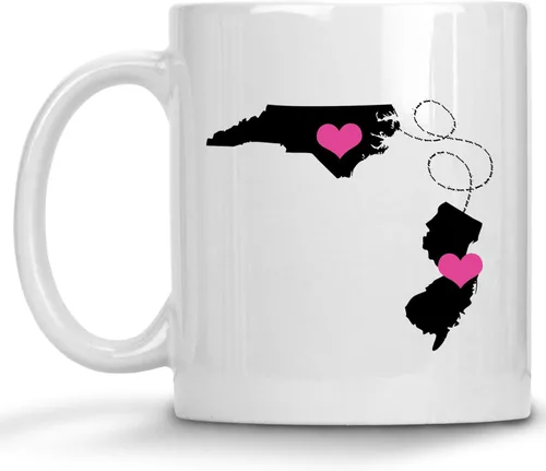 Taza personalizada de larga distancia, todos los estados y países, madre, hija, padre, hijo, amigo, primo, familia, regalo para el día de la madre
