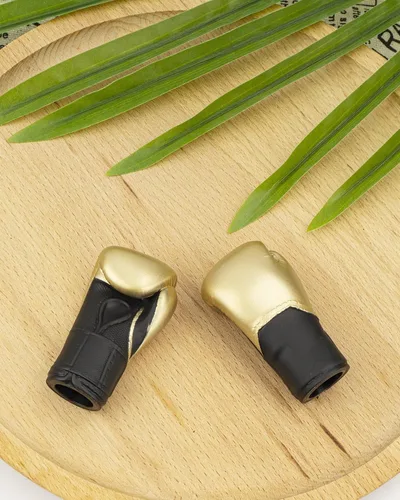Miniatura 4 de Guantes de Boxeo Marionetas de Dedo Mini, ¡Noquea Tu Estrés! Cosas Raras Regalos Blanco Elefante al Azar, Oro - 2 Piezas