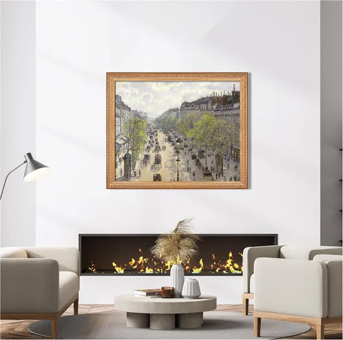 Miniatura 316 de A&T ARTWORK Campo de trigo con cipreses de Van Gogh Las reproducciones de arte clásico mundial, impresiones en lienzo giclée para decoración